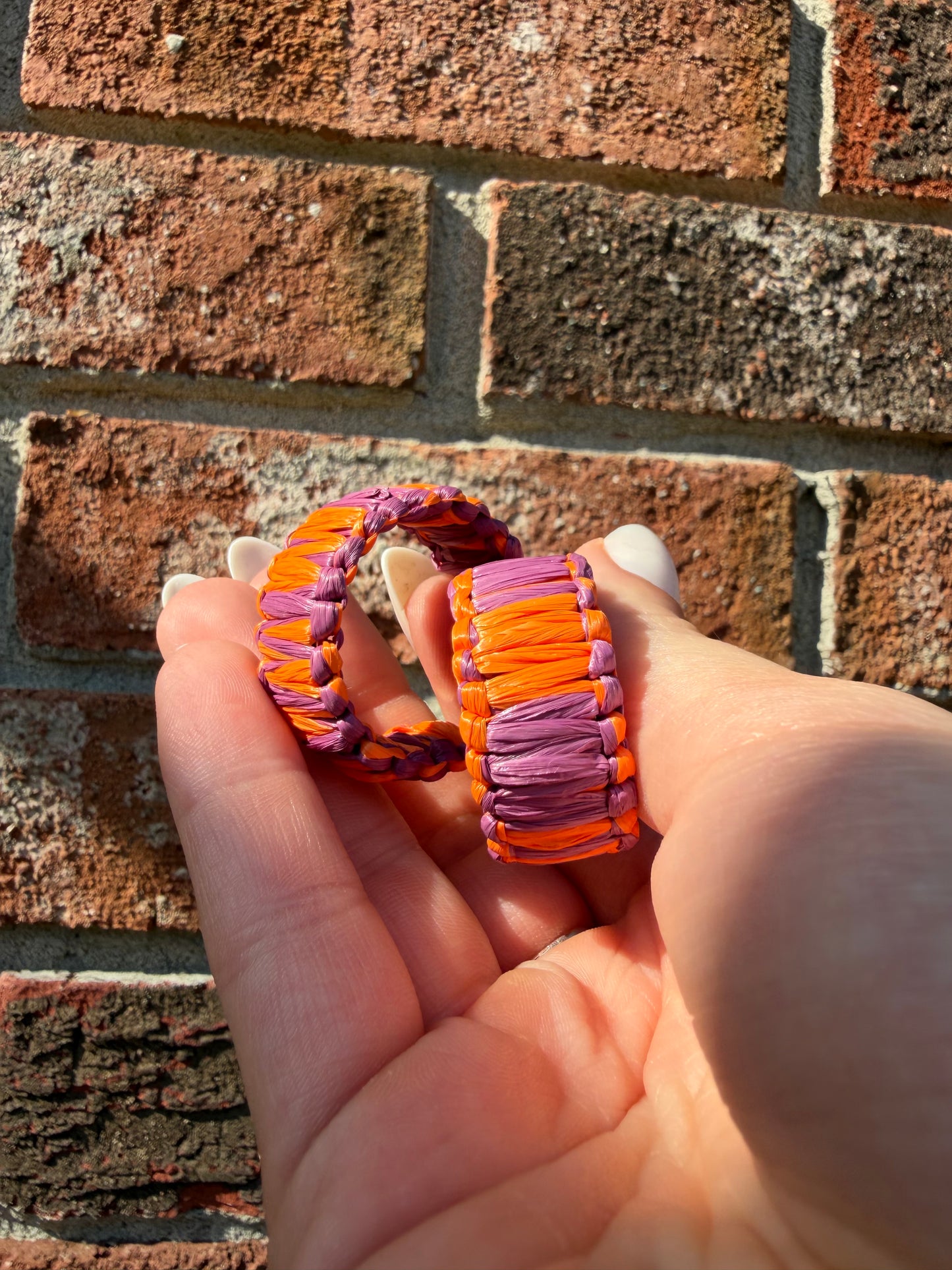 Clemson Woven Earrings Small