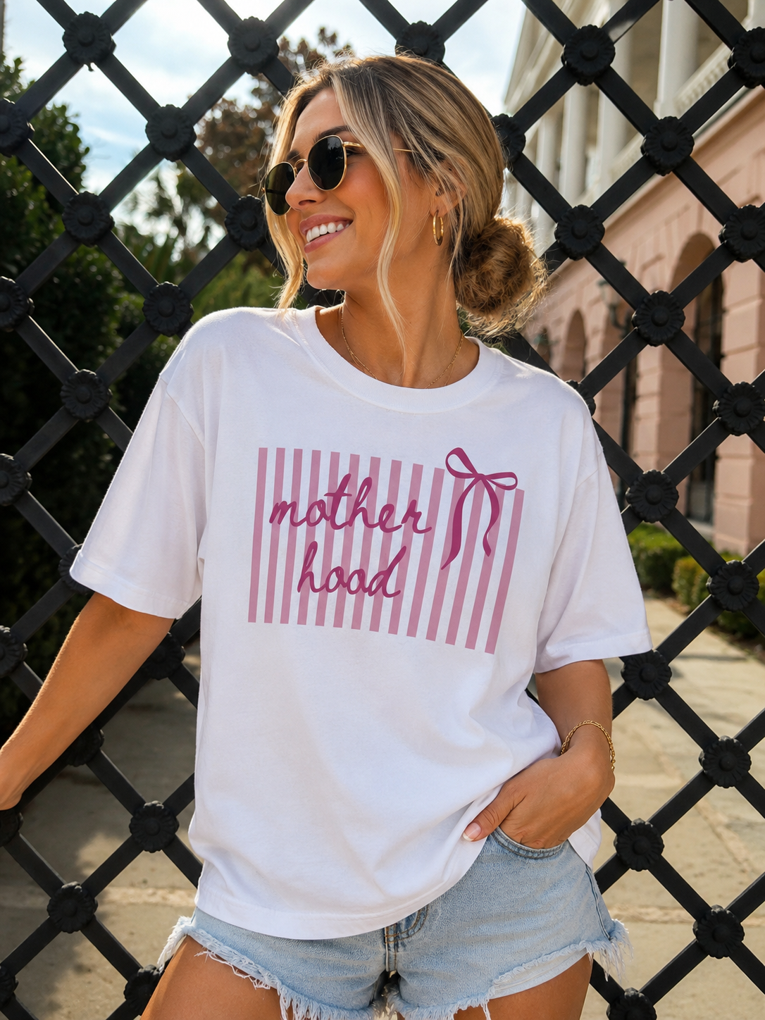 Motherhood Graphic Tee - White