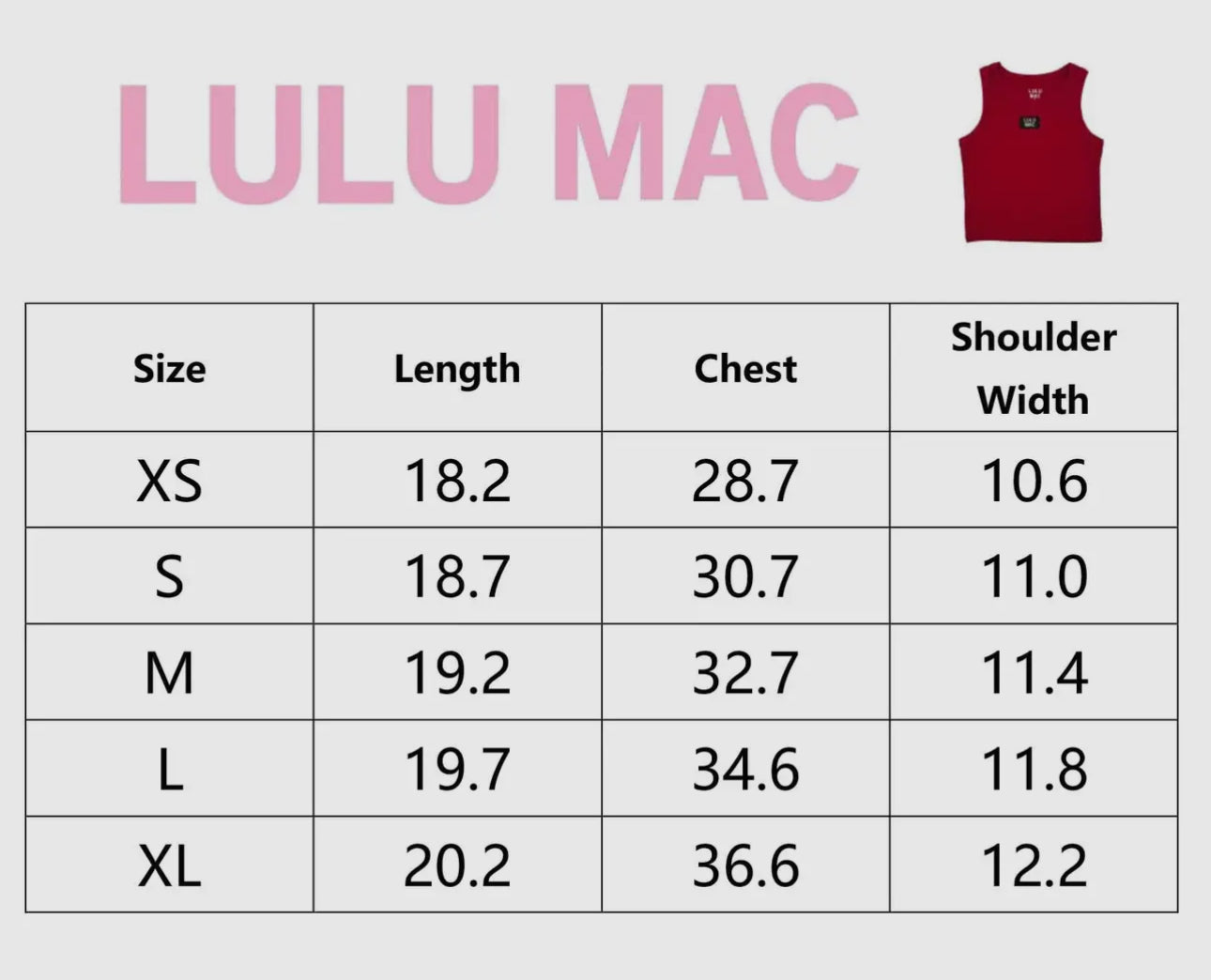 Lulu Mac Solid Tanks