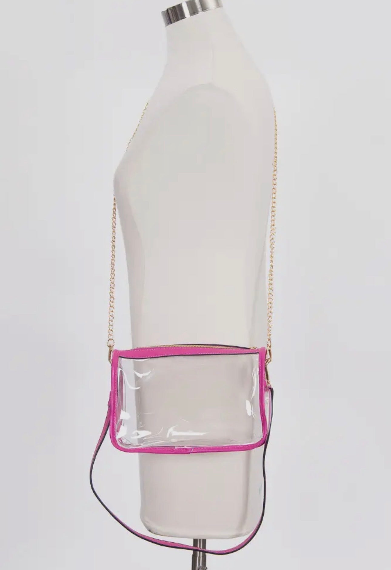 Clear Crossbody Bags / Removable Gold Crossbody Chain