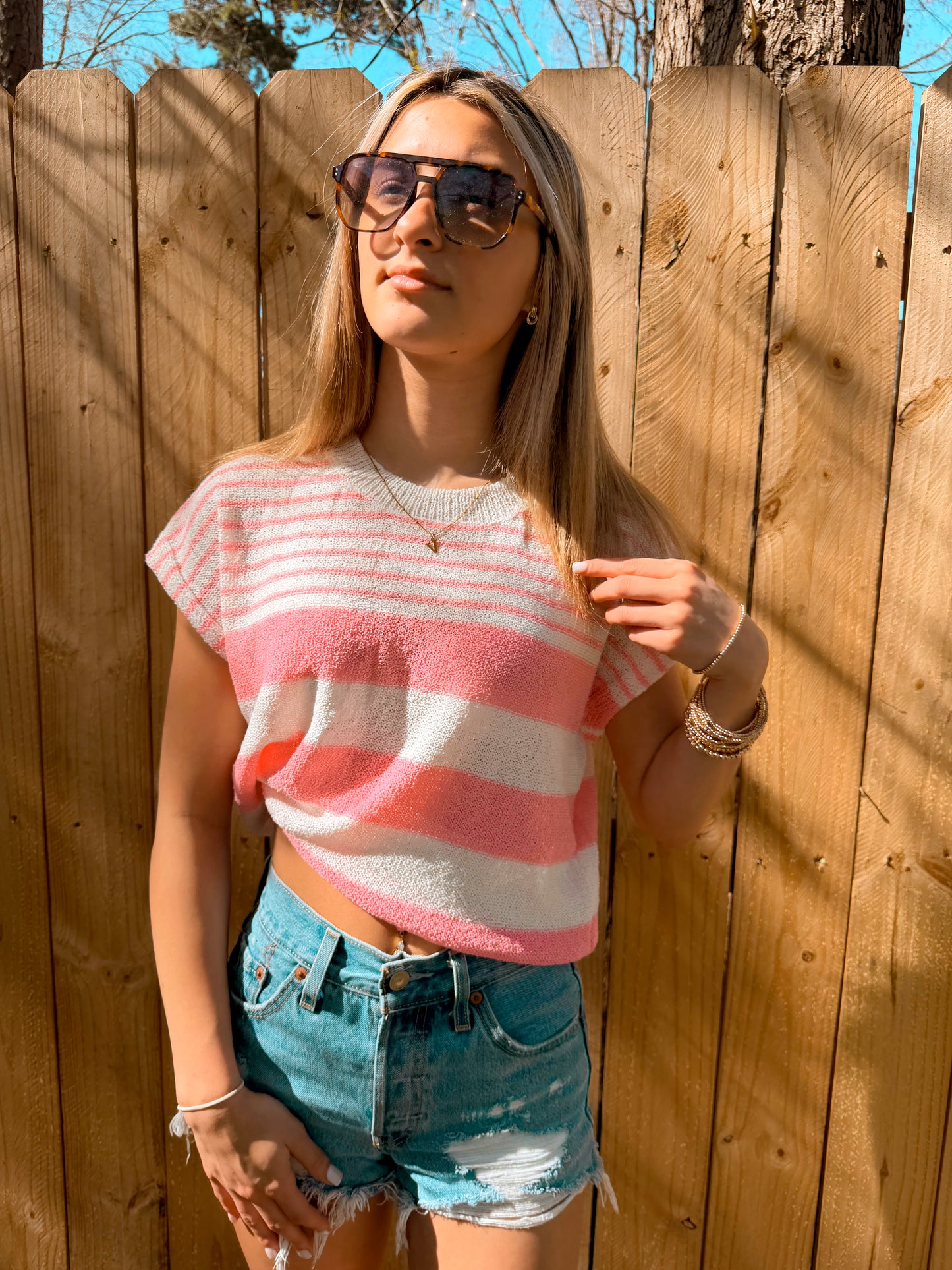 Seaside Stripe Knit Top