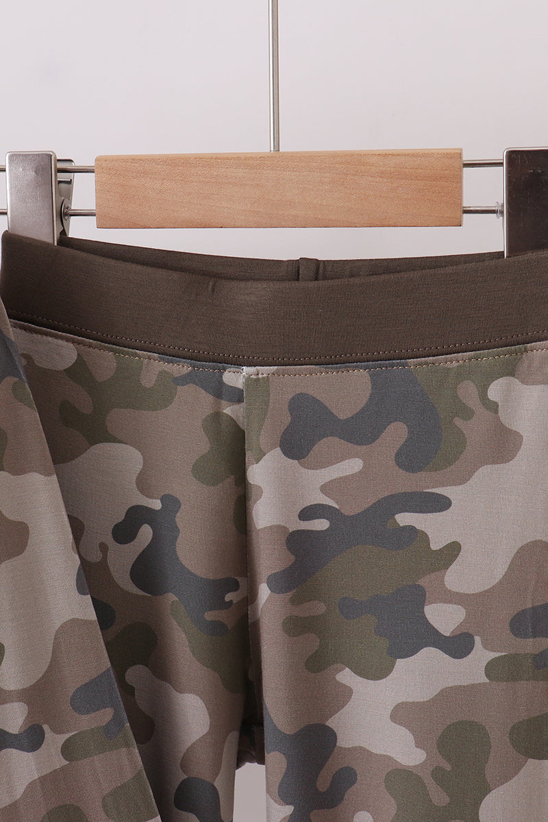 Camouflage bamboo pajama set