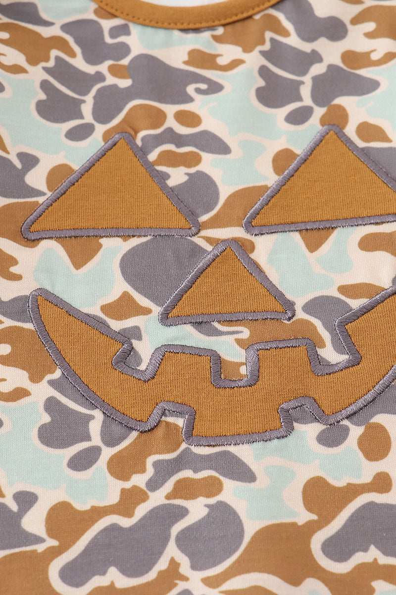 Halloween camouflage applique bloomer set