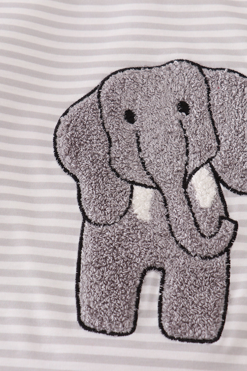 Alabama polka dot elephant french knot top