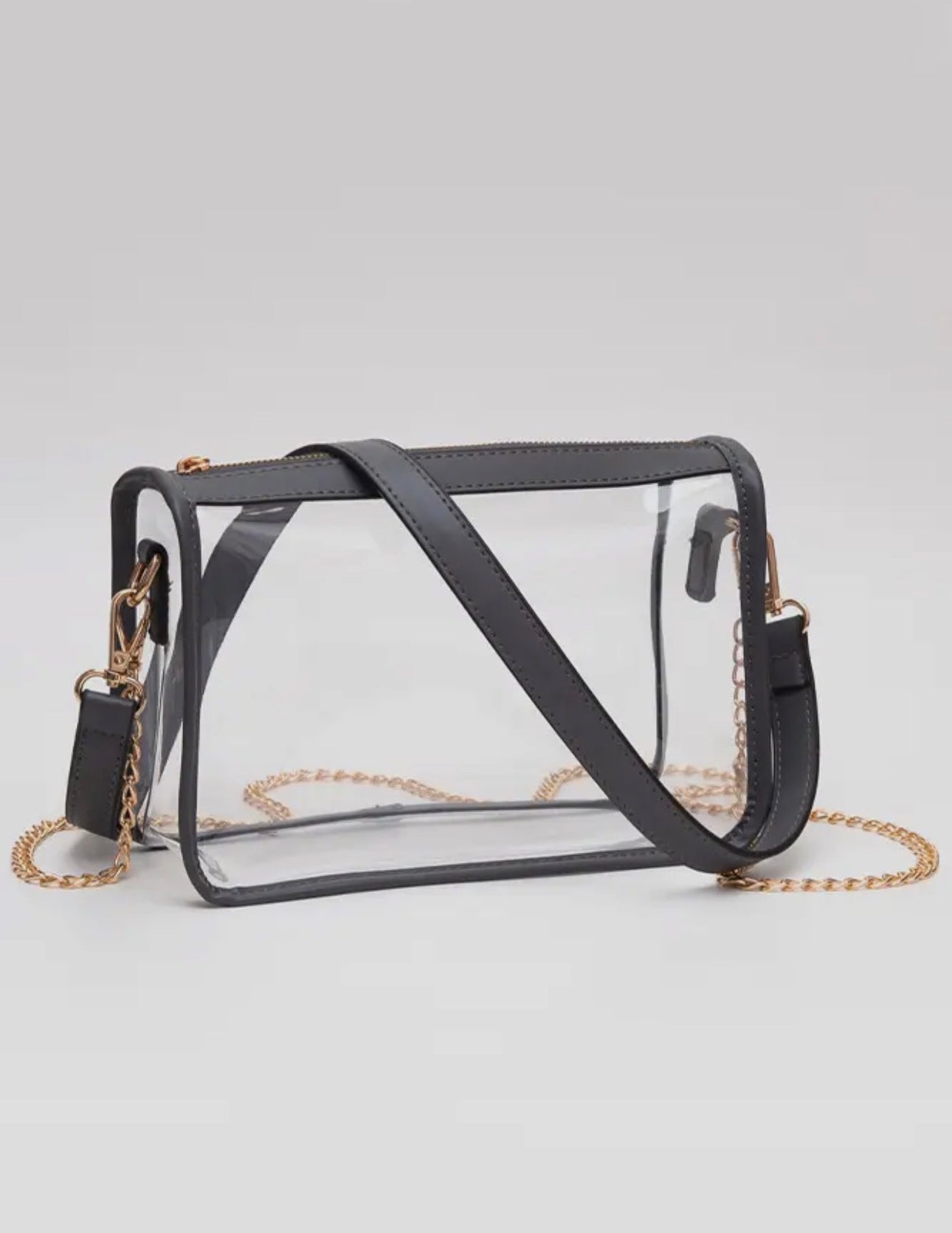 Clear Crossbody Bags / Removable Gold Crossbody Chain