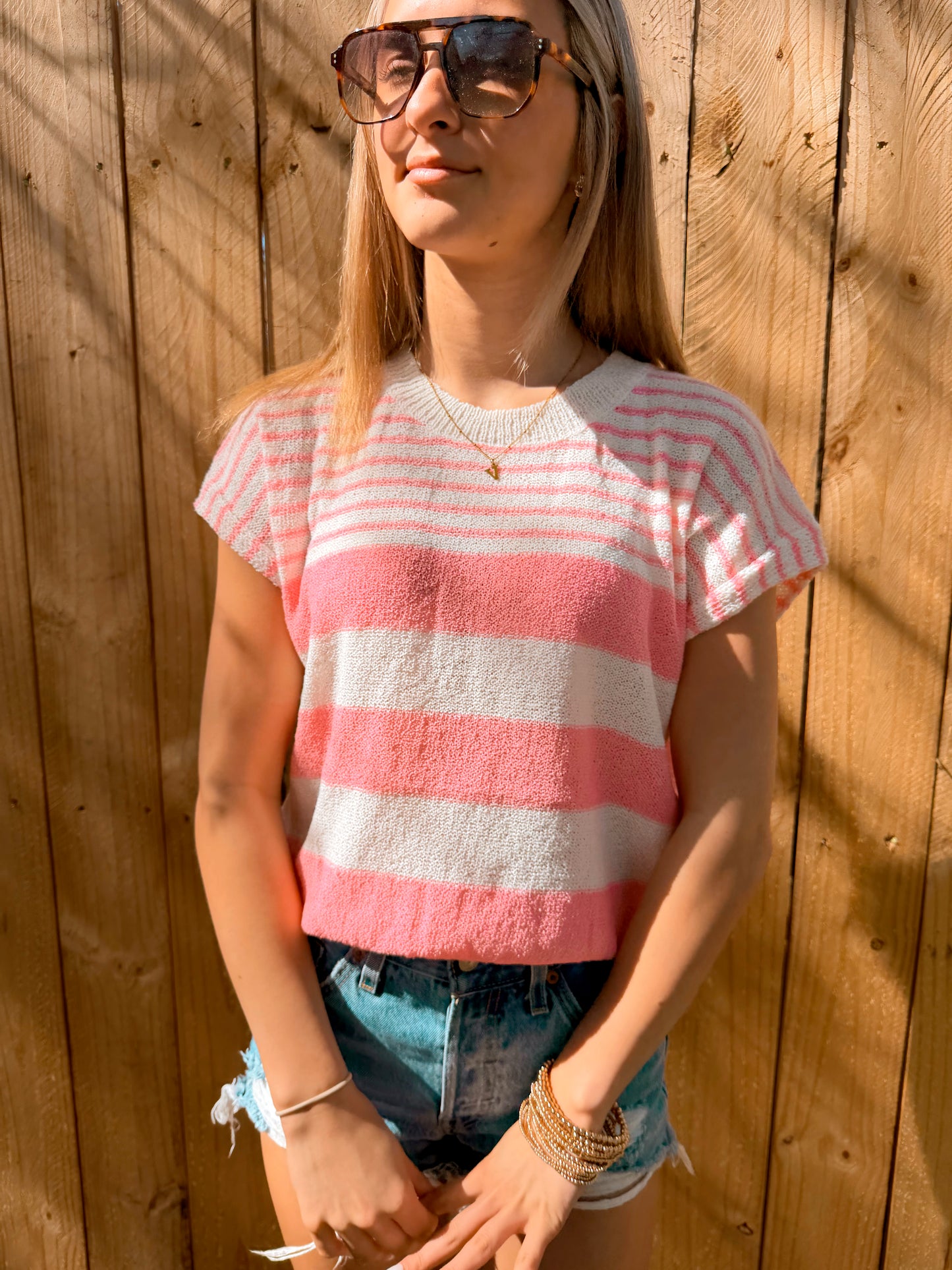 Seaside Stripe Knit Top
