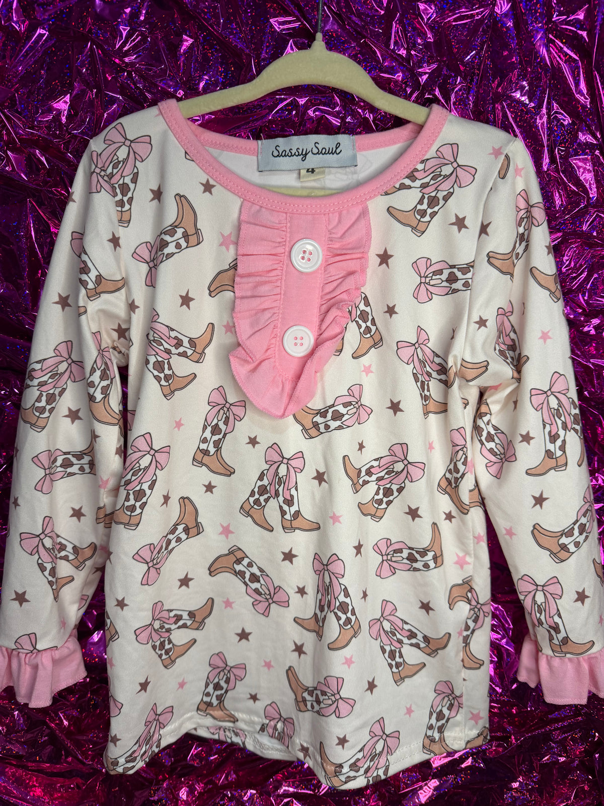 Cowgirl Ruffle Pajama Set