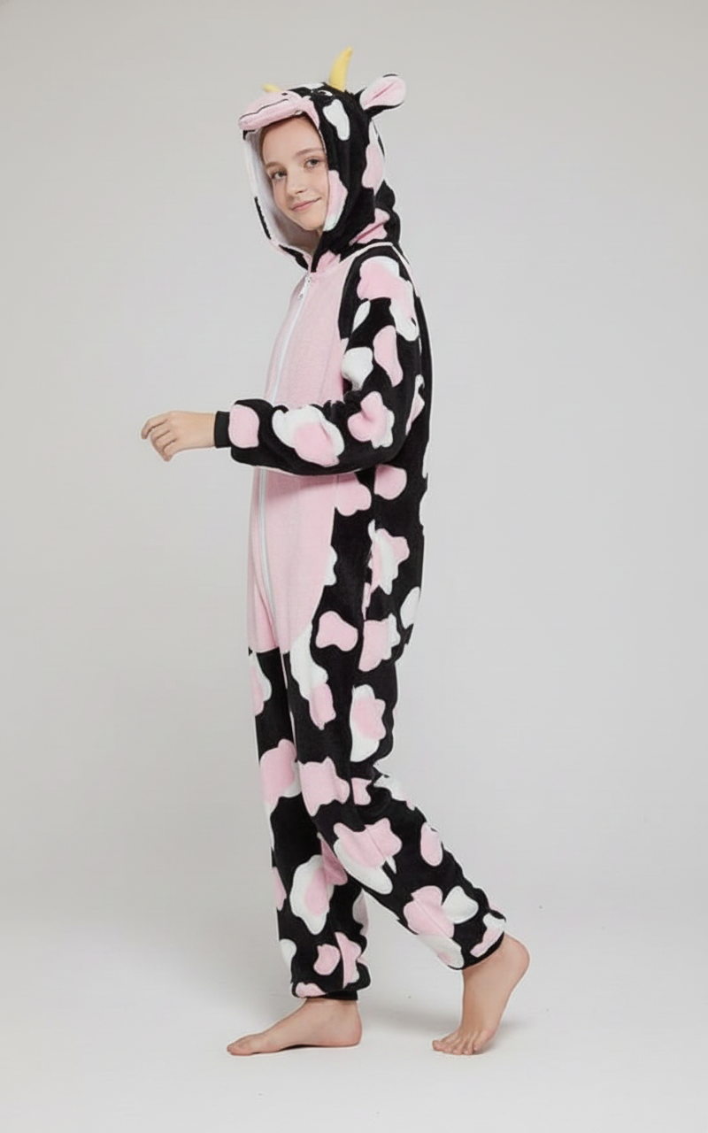 Cow Onesie Animal Costume Girls Women Pajamas