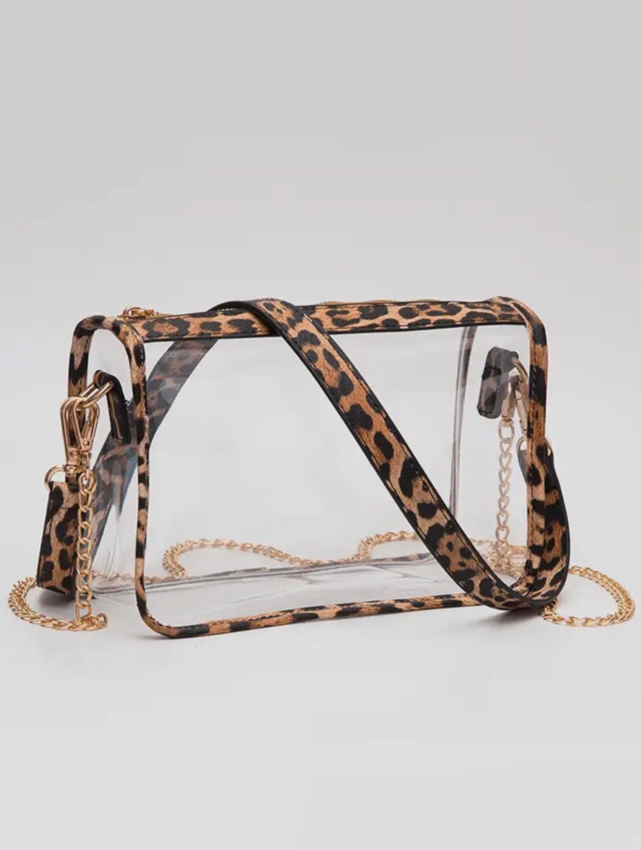 Clear Crossbody Bags / Removable Gold Crossbody Chain
