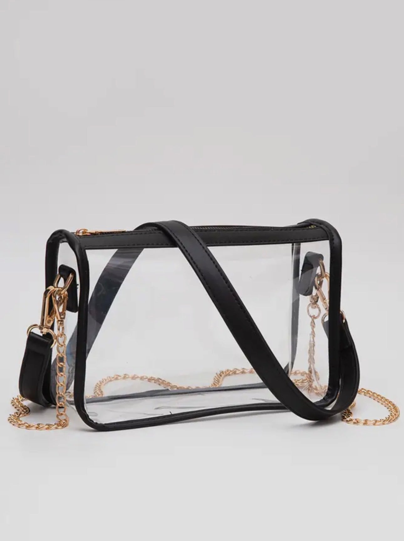 Clear Crossbody Bags / Removable Gold Crossbody Chain