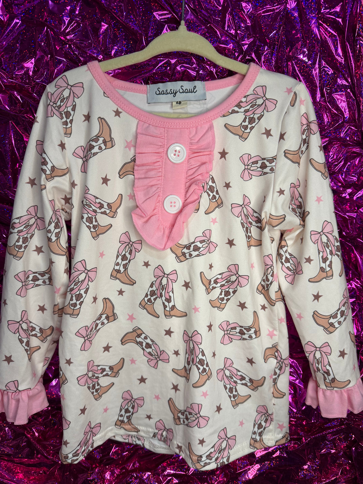 Cowgirl Ruffle Pajama Set