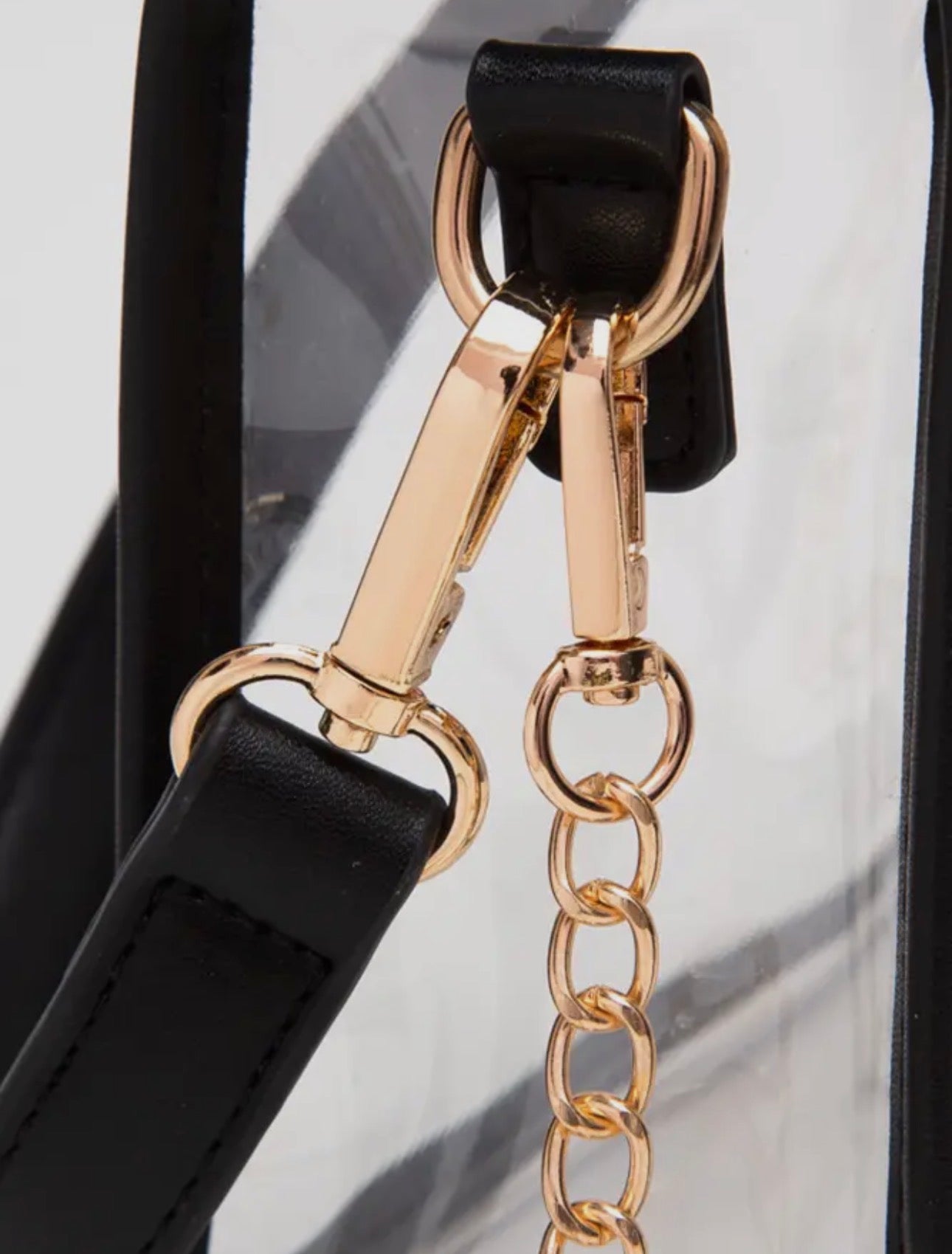 Clear Crossbody Bags / Removable Gold Crossbody Chain