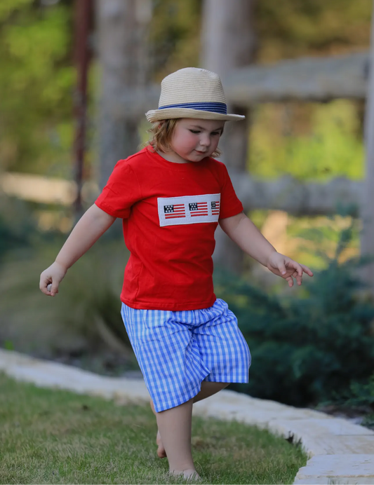 4th of July Shorts Set