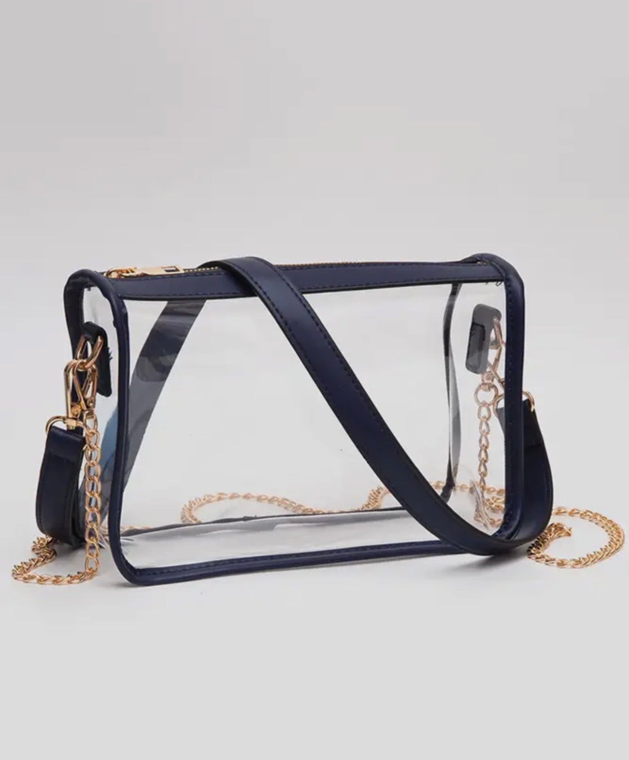 Clear Crossbody Bags / Removable Gold Crossbody Chain