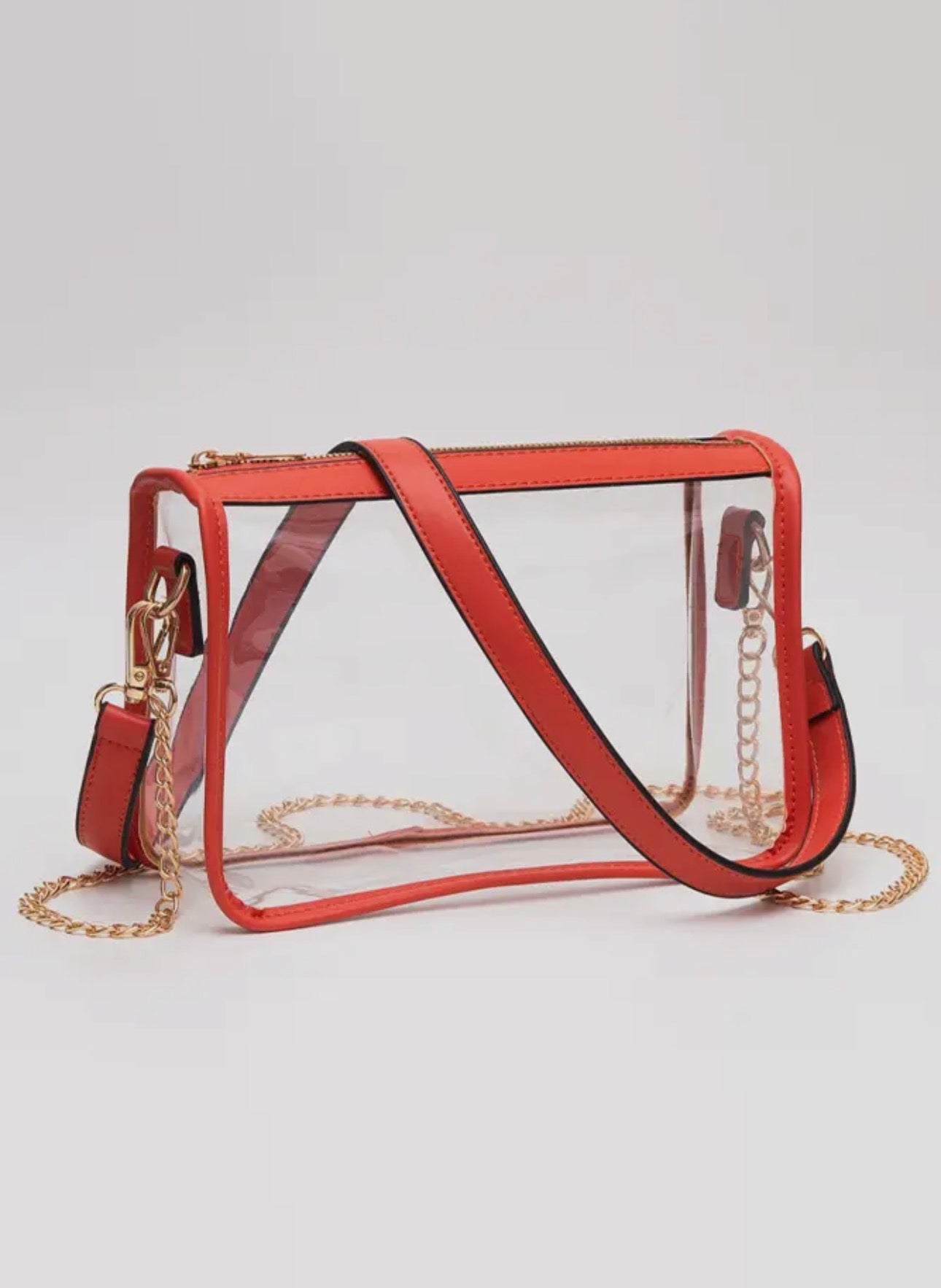 Clear Crossbody Bags / Removable Gold Crossbody Chain