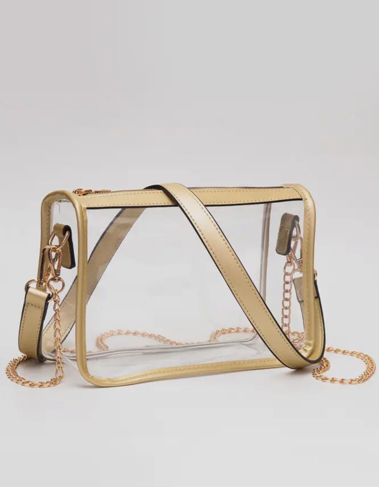 Clear Crossbody Bags / Removable Gold Crossbody Chain