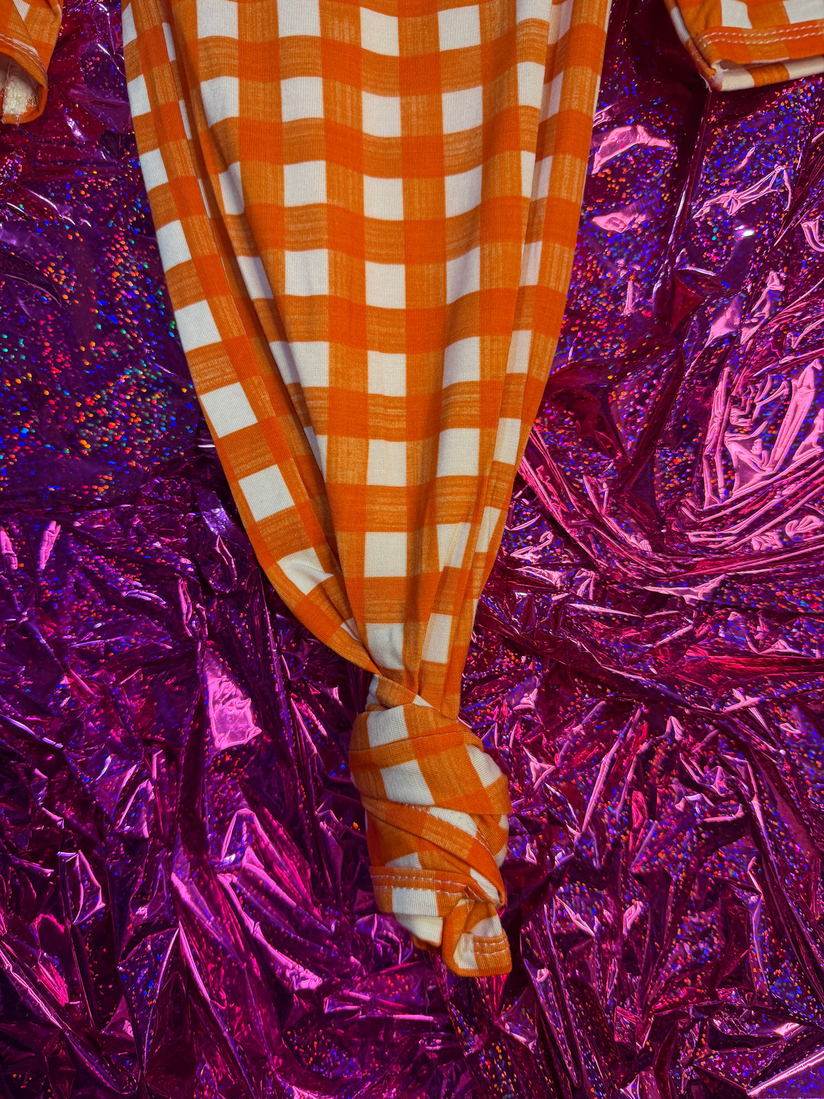 Orange Checkered Sleeper / Bamboo