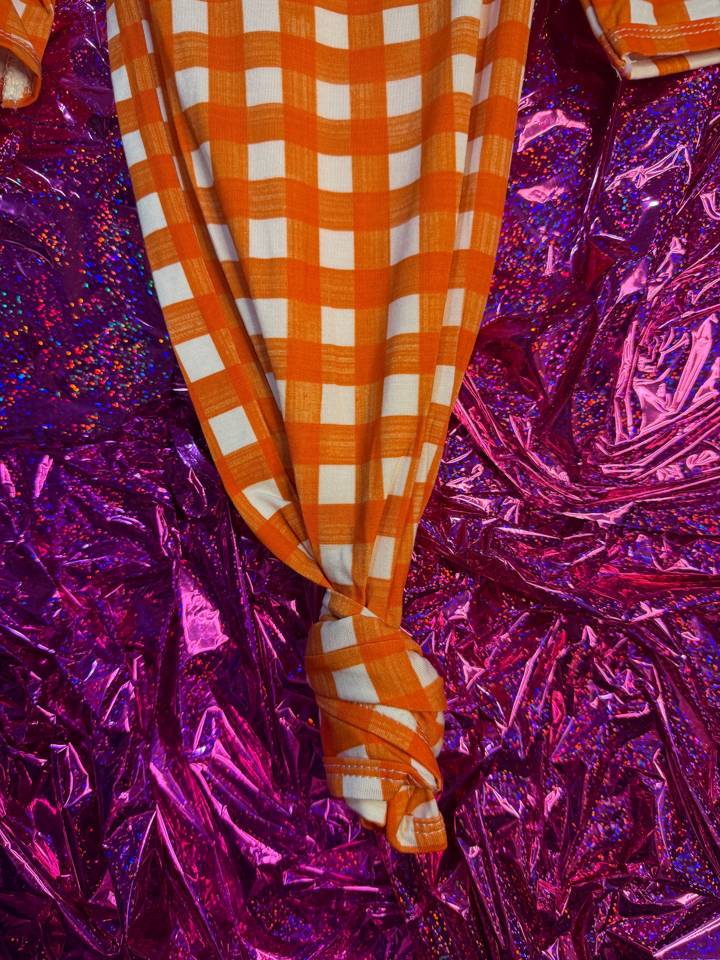 Orange Checkered Sleeper / Bamboo