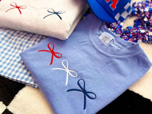 4th of July Embroidered Comfort Colors Tshirt