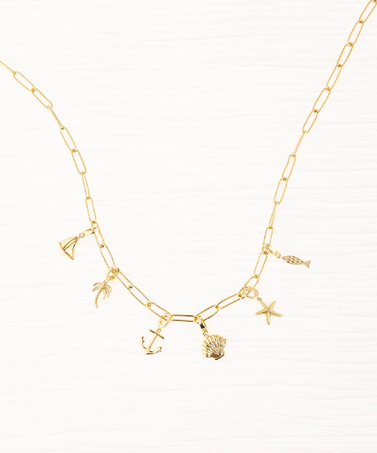 The Bella / 18k Gold Plated Charm Necklace