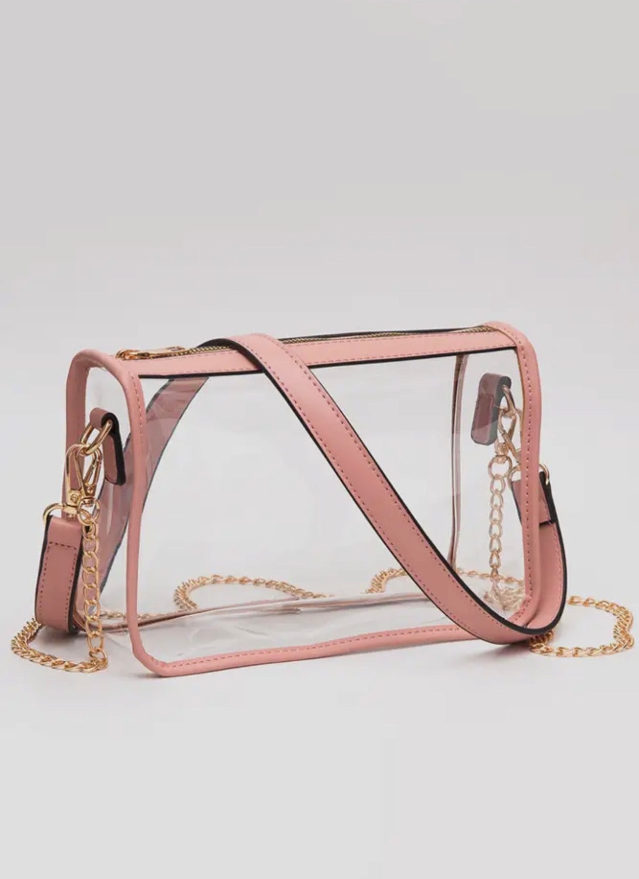 Clear Crossbody Bags / Removable Gold Crossbody Chain