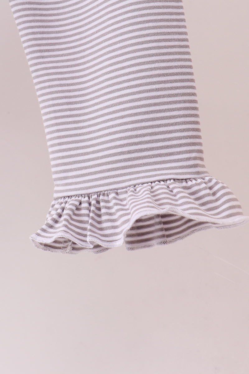 Premium Maroon Georgia bulldog bow embroidery ruffle pants set