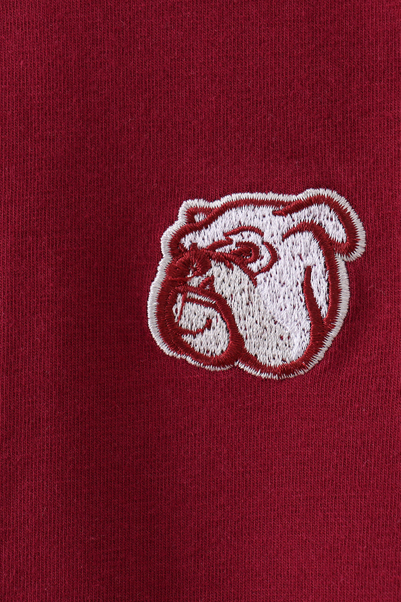 Premium Maroon Georgia bulldog embroidery vest
