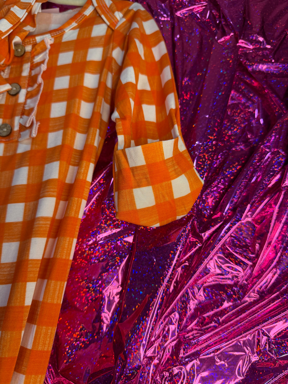 Orange Checkered Sleeper / Bamboo