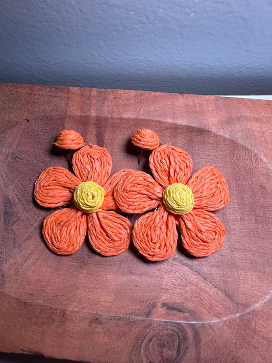 Floral Woven Earrings