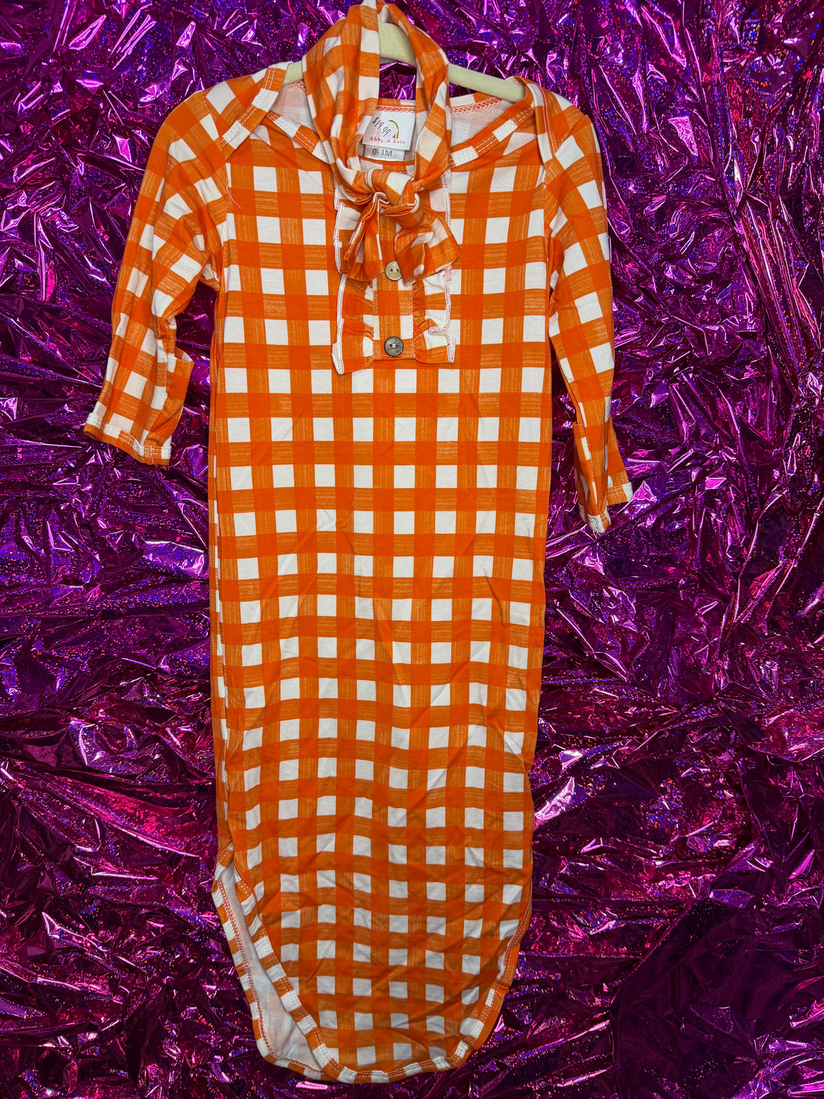 Orange Checkered Sleeper / Bamboo