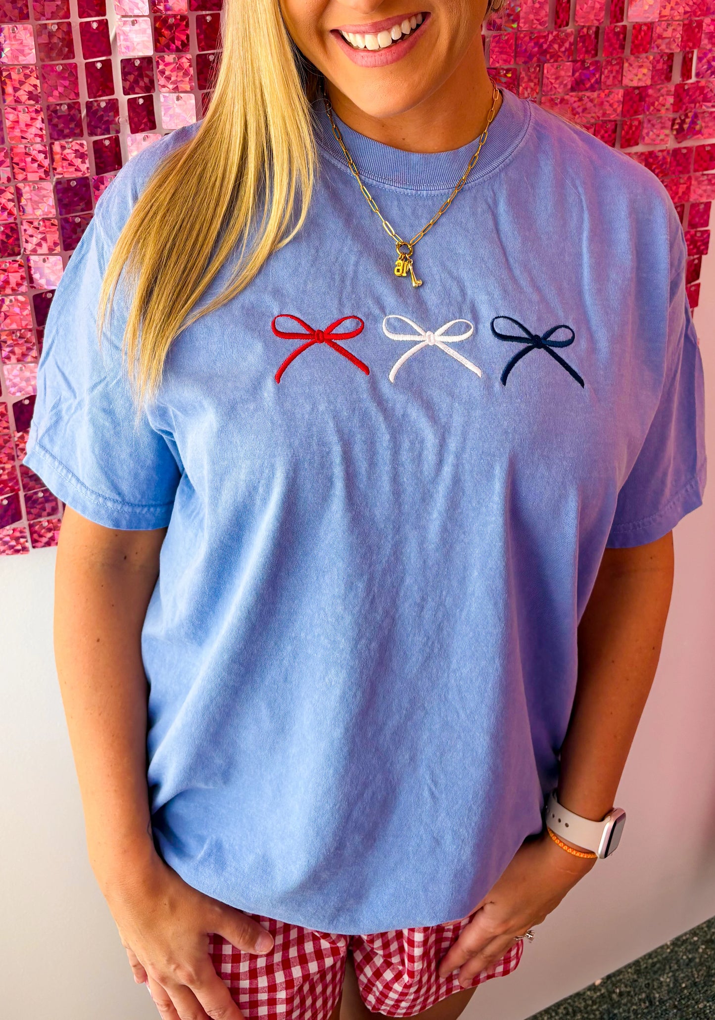 4th of July Embroidered Comfort Colors Tshirt