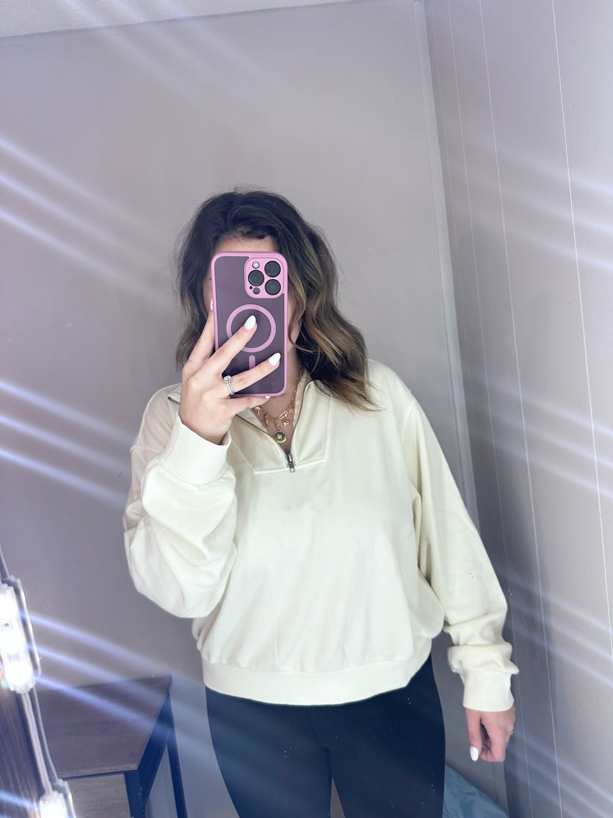 Half Zip Pullover Sweatshirt