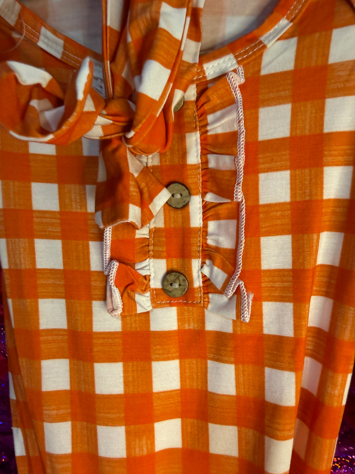 Orange Checkered Sleeper / Bamboo