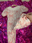 Smocked Bow Romper / With Snaps