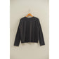Reverse Seam Long Sleeve Top / Black