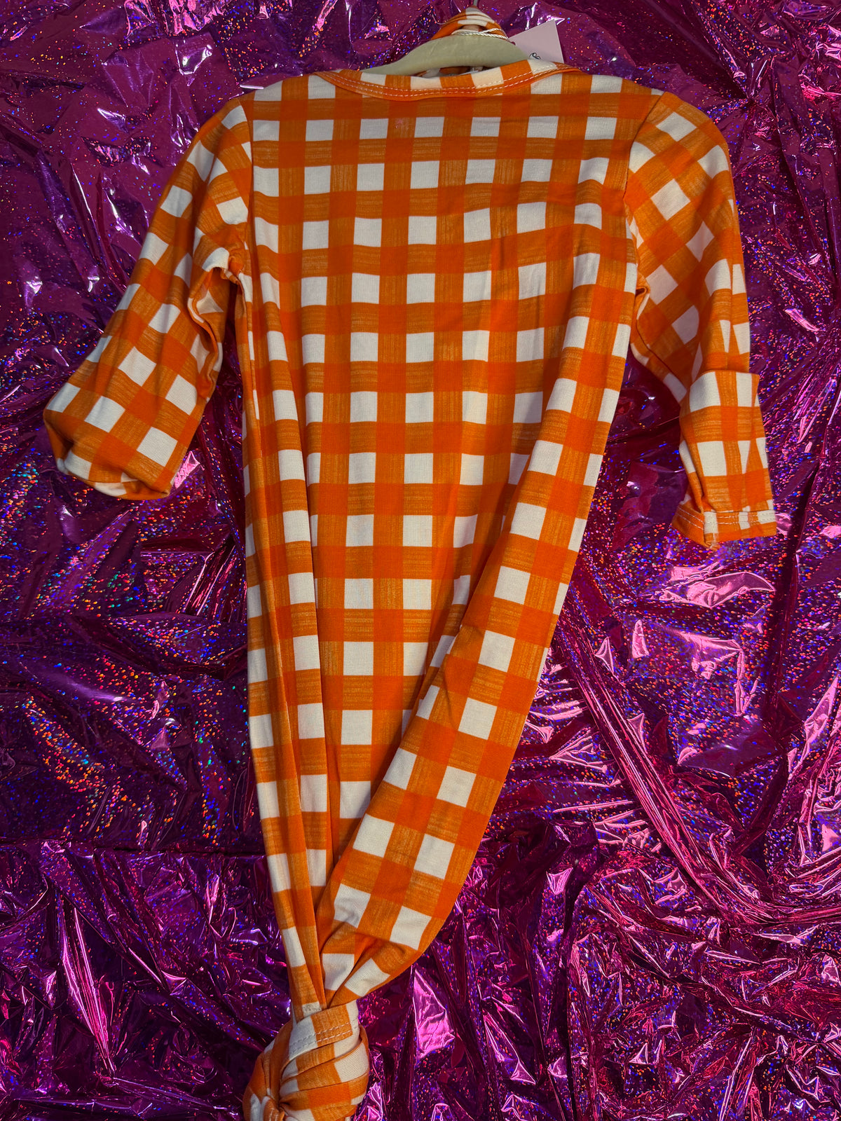 Orange Checkered Sleeper / Bamboo