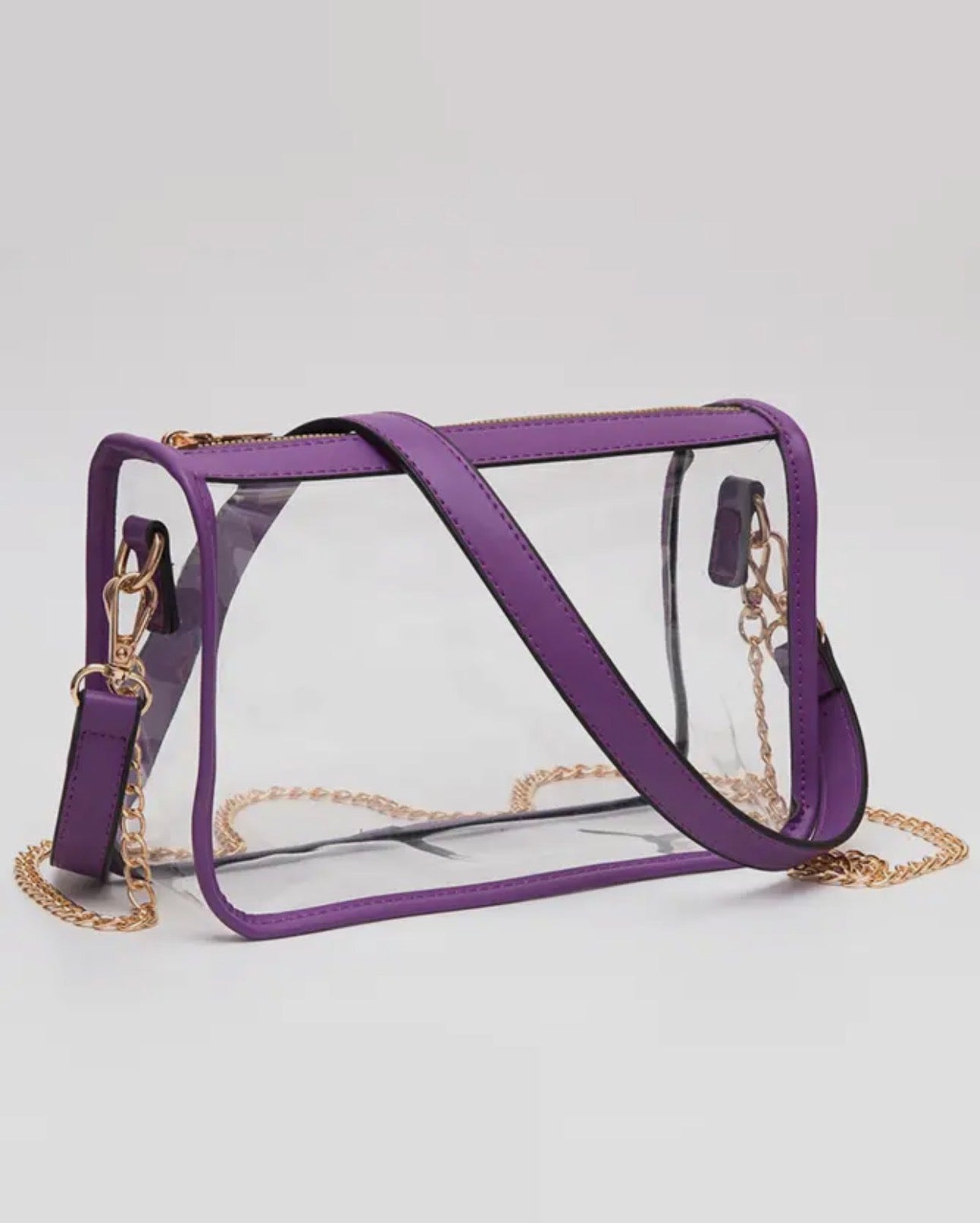 Clear Crossbody Bags / Removable Gold Crossbody Chain