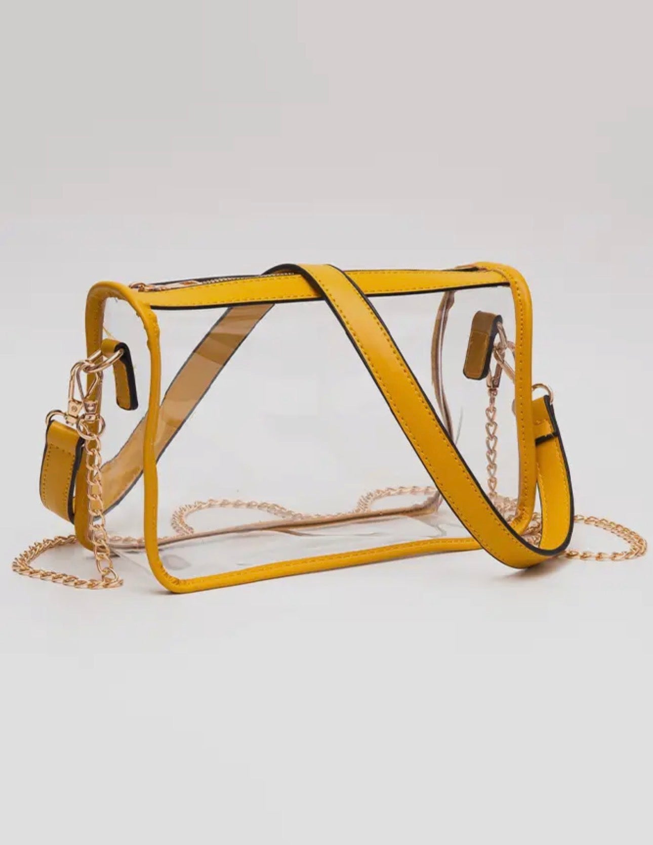 Clear Crossbody Bags / Removable Gold Crossbody Chain