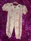 Smocked Bow Romper / With Snaps