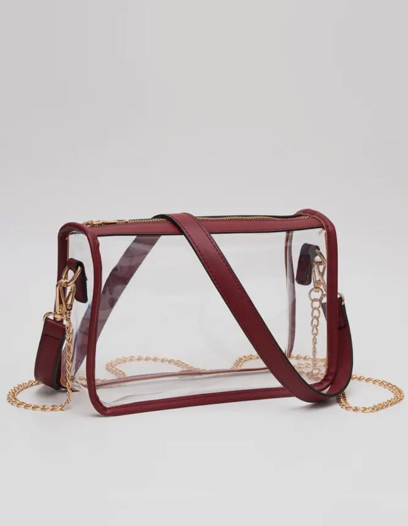 Clear Crossbody Bags / Removable Gold Crossbody Chain