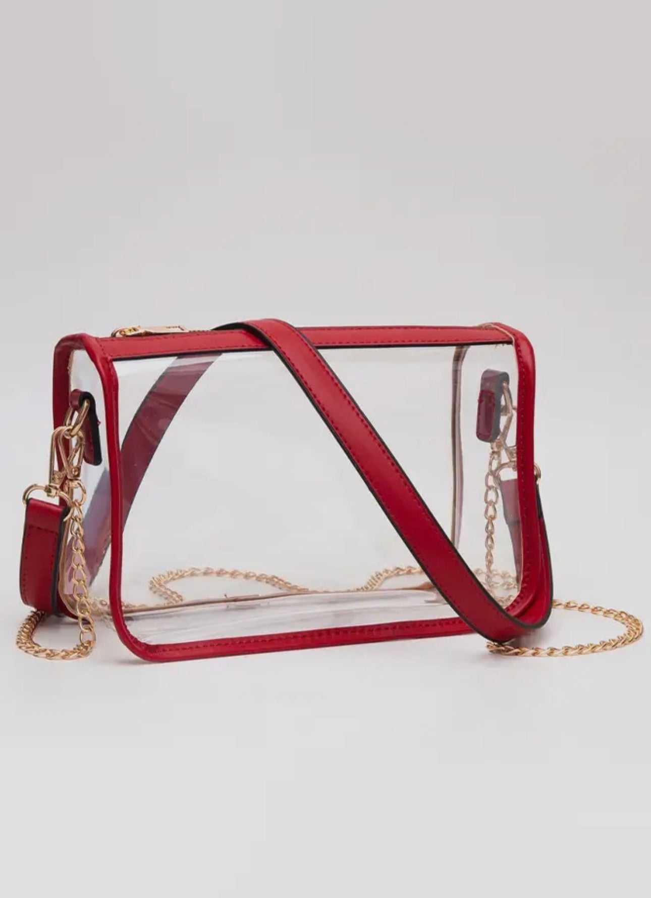 Clear Crossbody Bags / Removable Gold Crossbody Chain