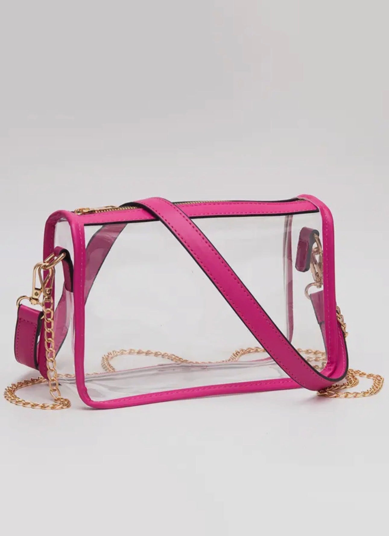 Clear Crossbody Bags / Removable Gold Crossbody Chain
