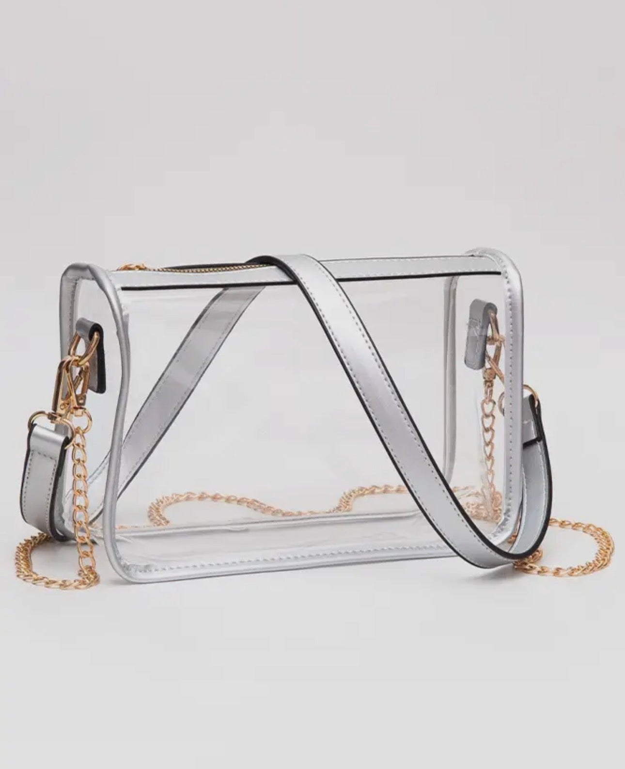 Clear Crossbody Bags / Removable Gold Crossbody Chain