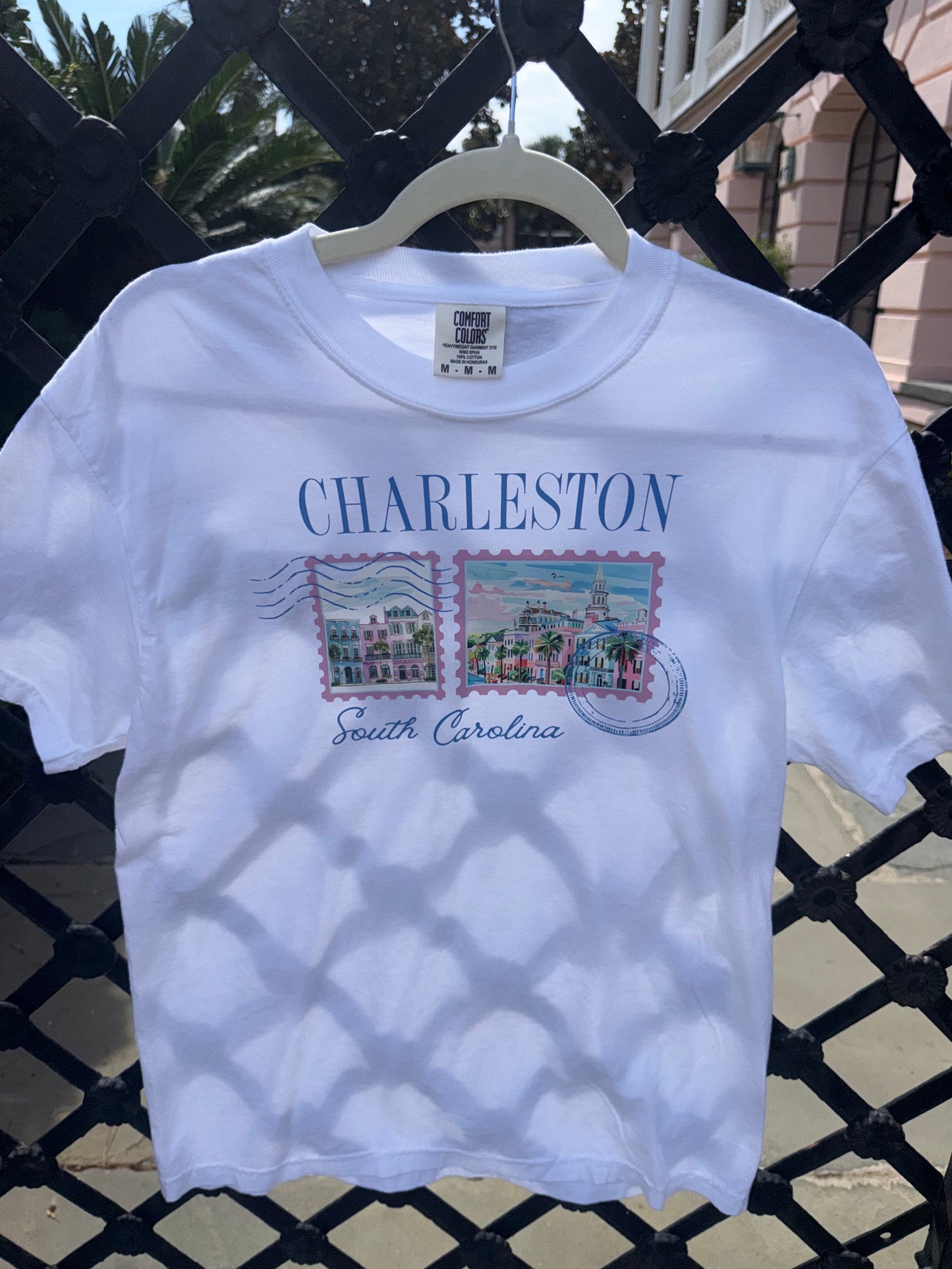 Charleston Postcard Graphic Tee – White