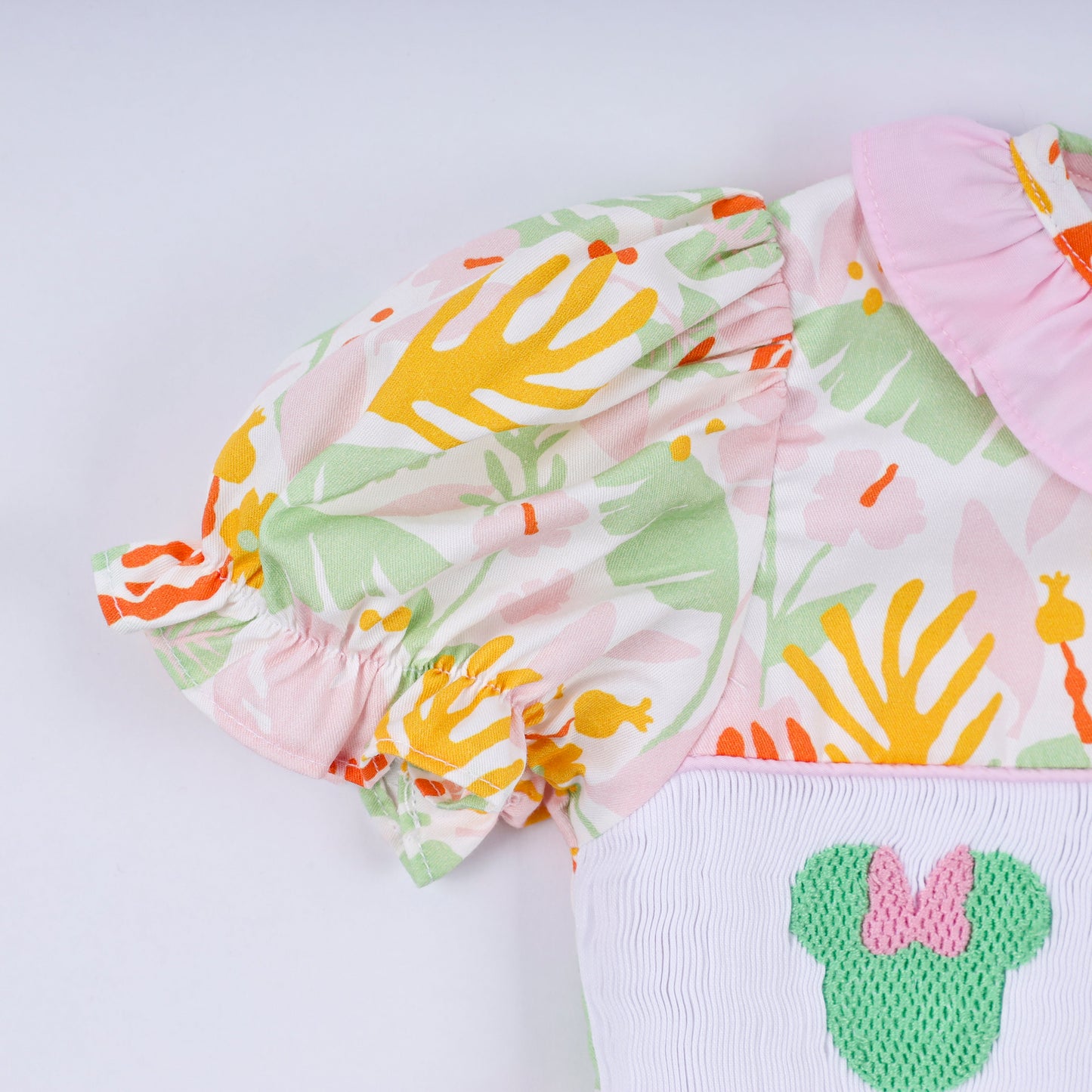 Sweet island character hand smocked ruffle pants set