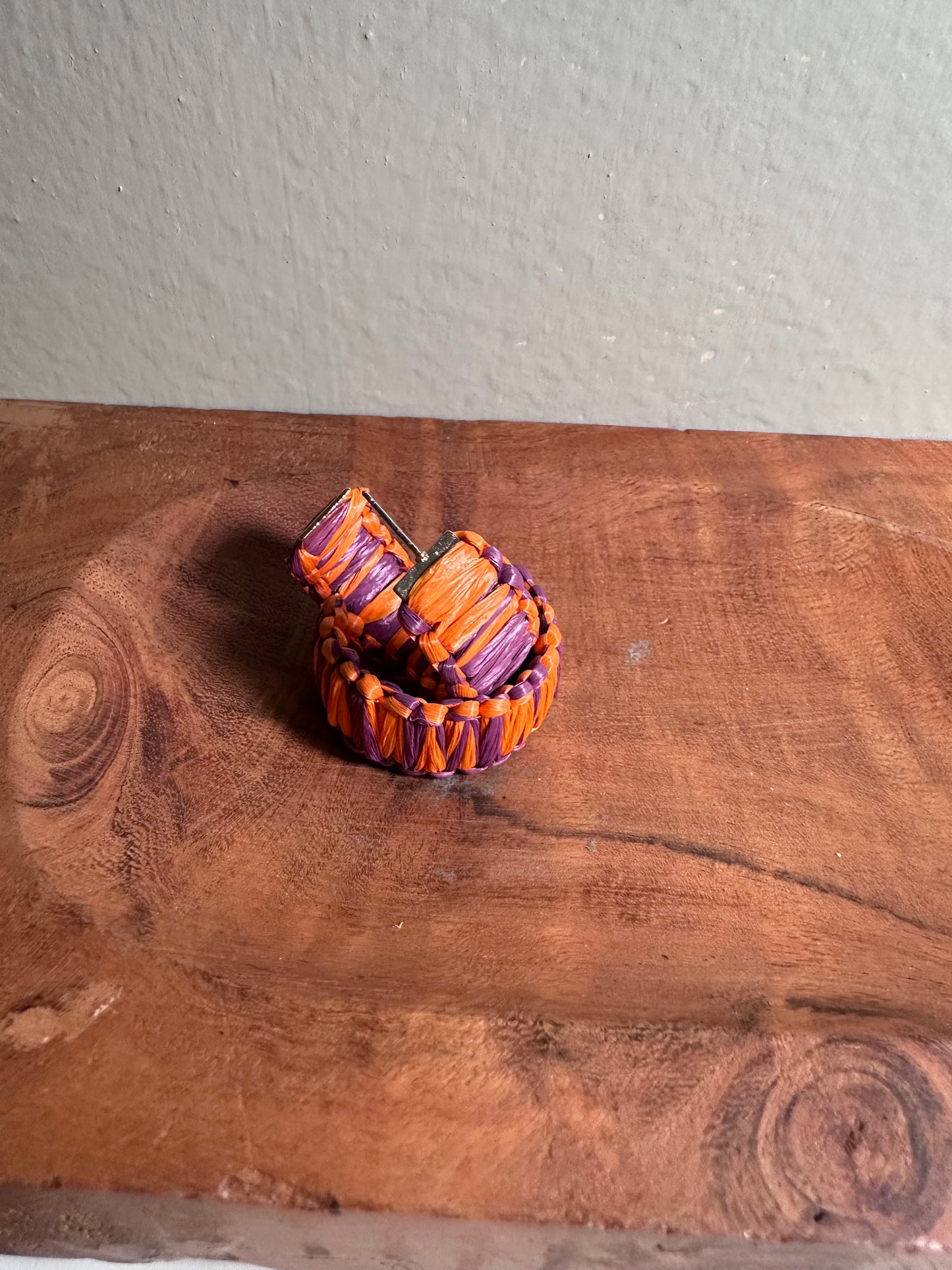 Clemson Woven Earrings Small