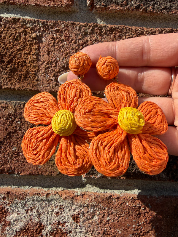 Floral Woven Earrings