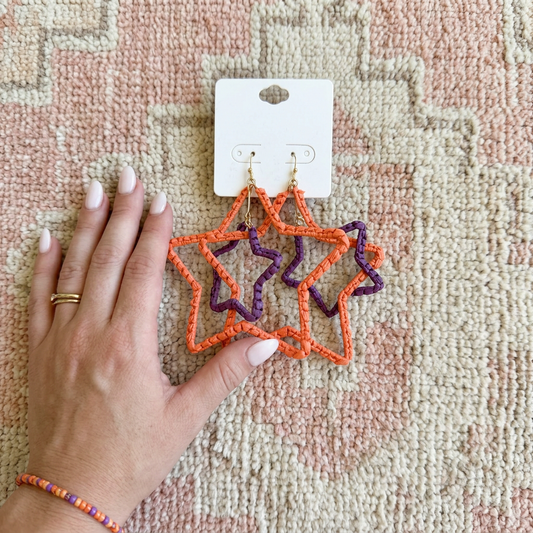 Clemson Star Earrings
