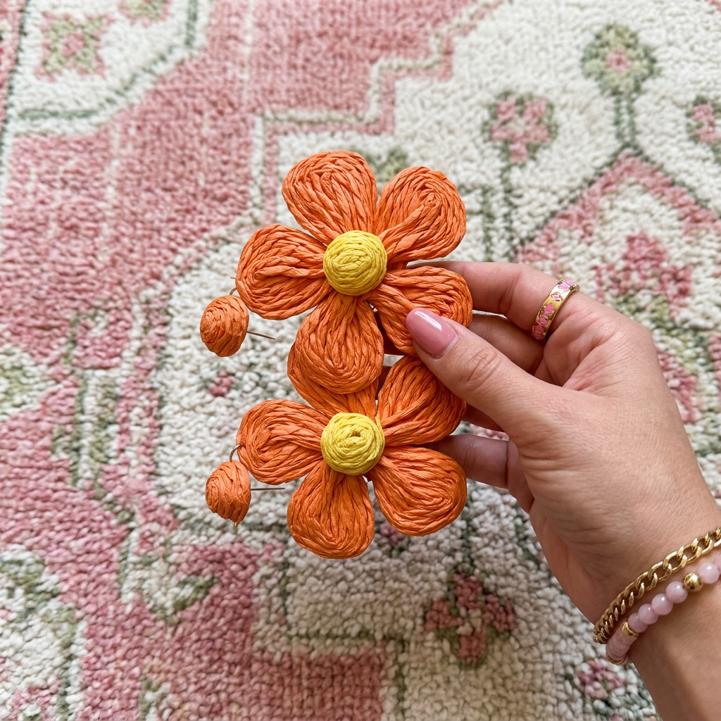Floral Woven Earrings