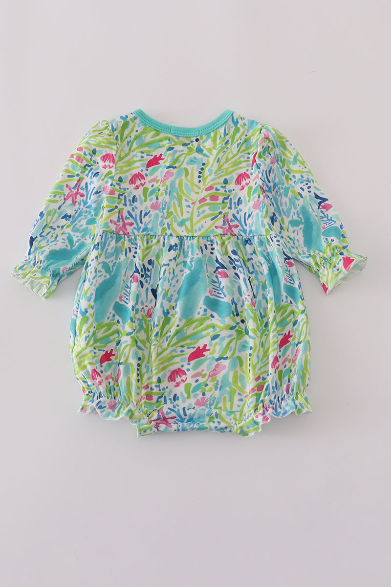 Green meadow splash ruffle bubble
